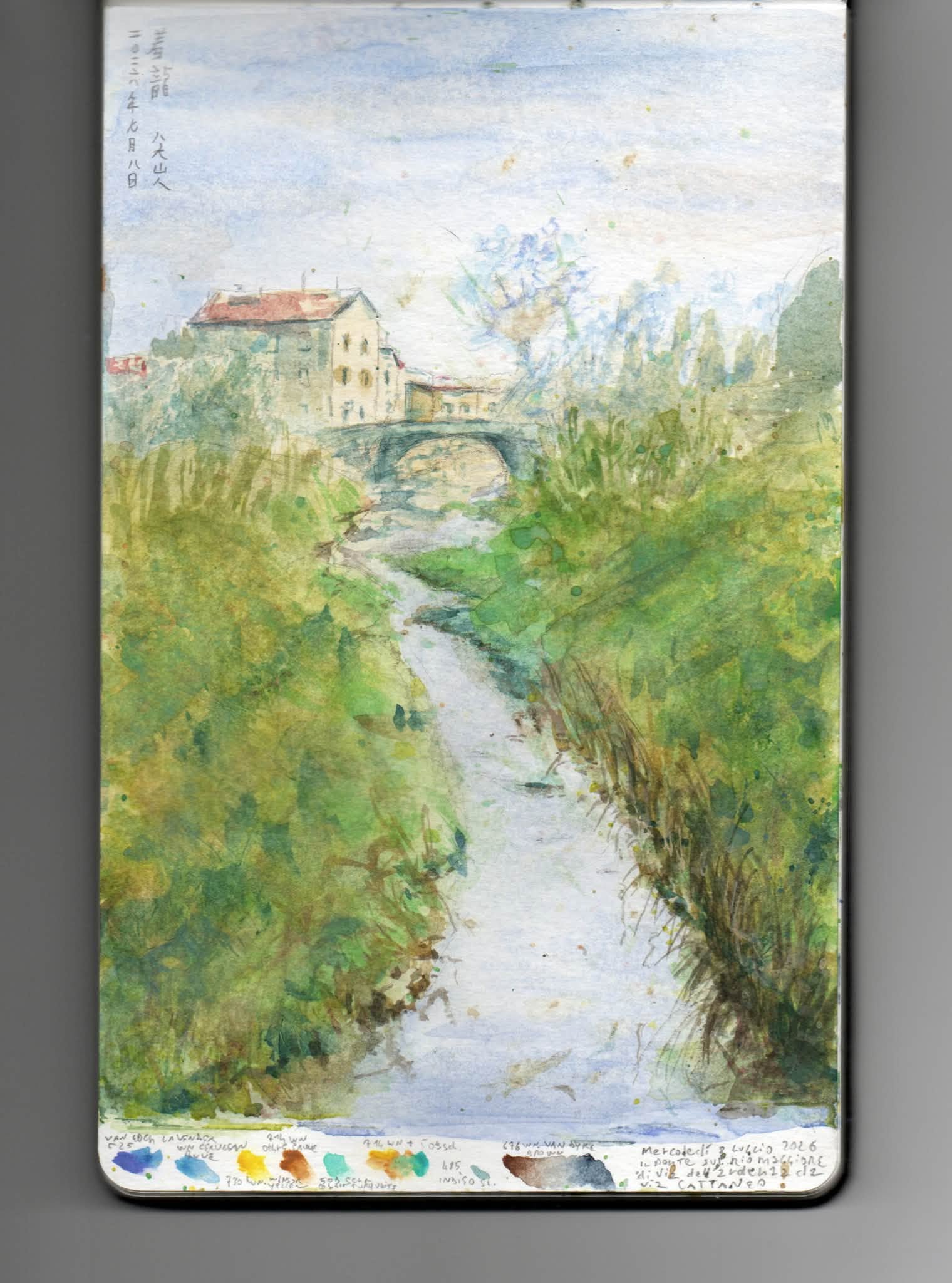 Il ponte sul Rio Maggiore di Via dell’Ardenza da via Cattaneo